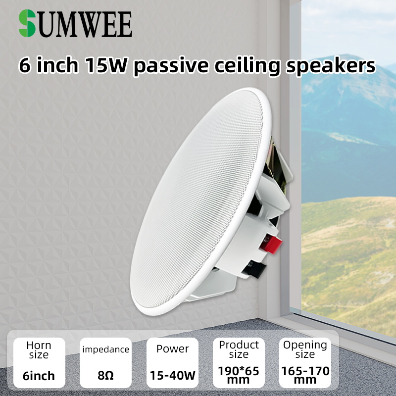 6 Inch 8ohm Ceiling Speaker Fu - Audio Music System For Home ulasan dan harga