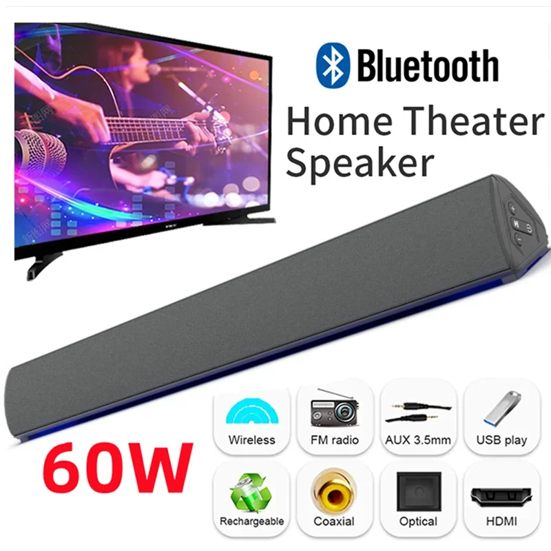 60W Wireless TV PC Soundbar Bl - Audio Music App ulasan dan harga