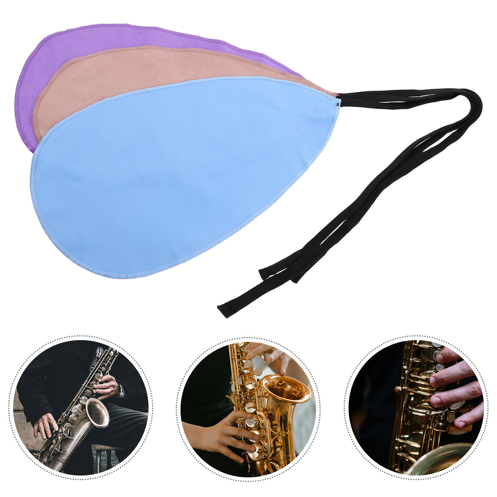 Clarinet Care Kit - 3Pcs Soft Fiber Cleaning Cloths for