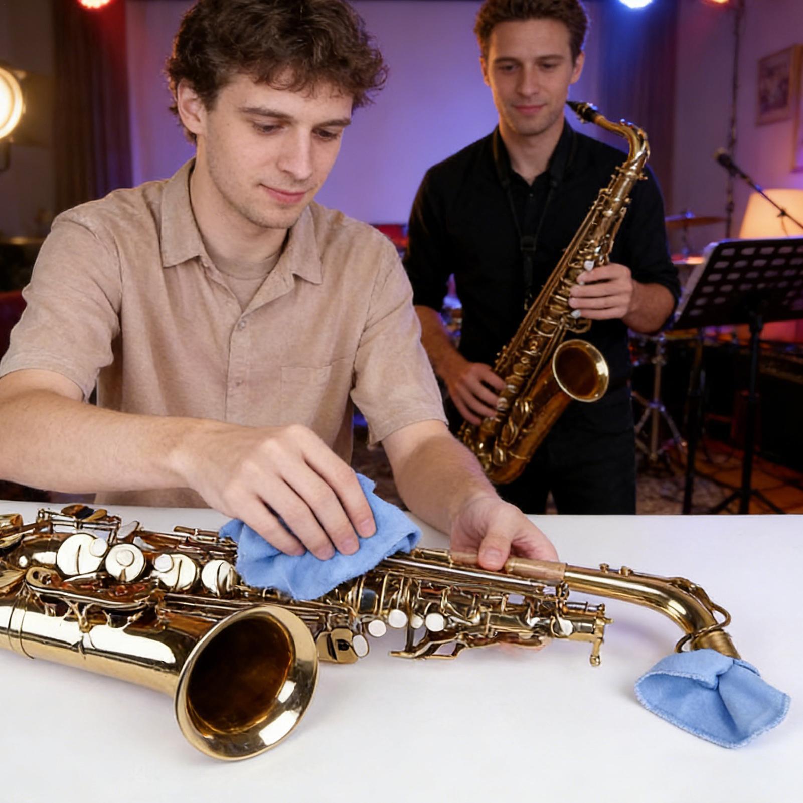 Clarinet Care Kit - Saxophone Cleaning Cloth Kit 2 Pieces