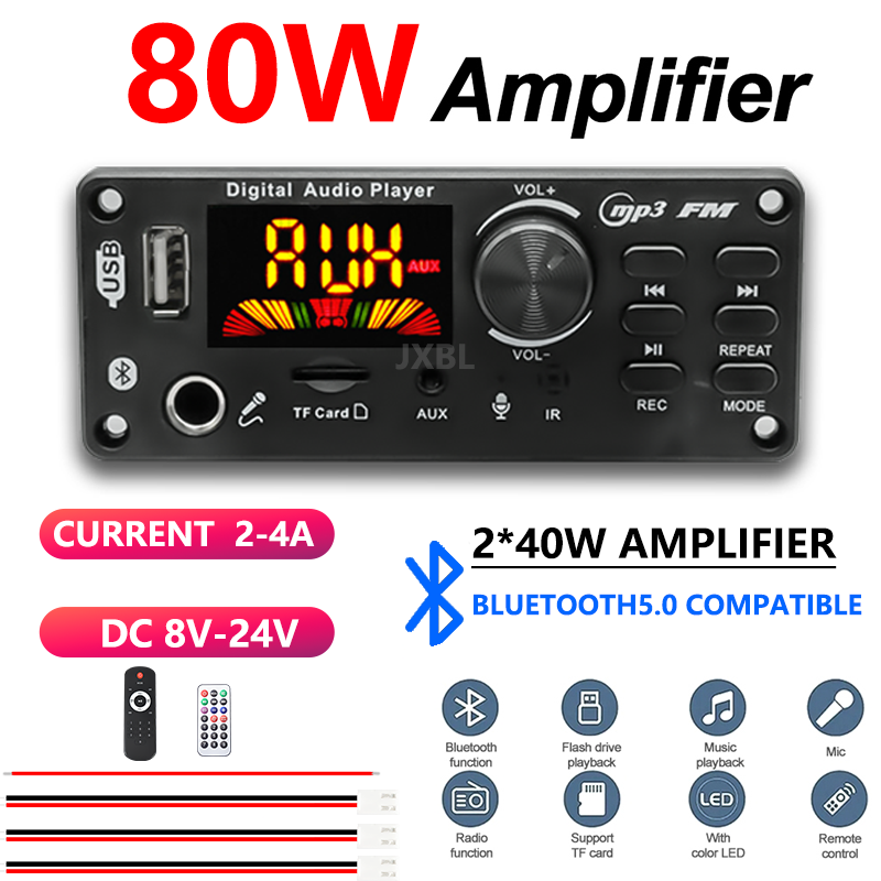 Audio Music App - 80W Bluetooth 5.0 MP3 Decoder Board