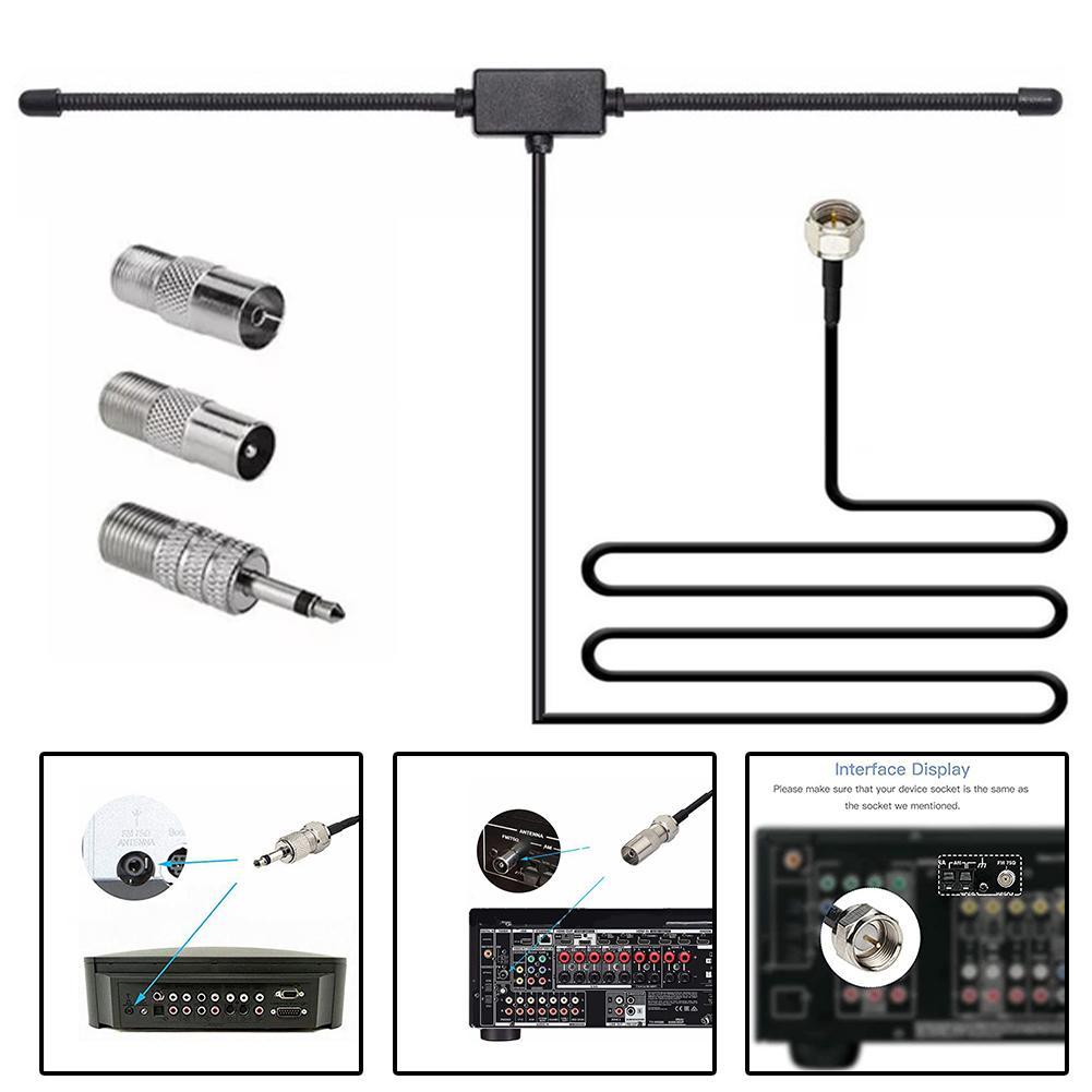 FM Radio Antenna FM Dipole Ant - Audio Music System For Home ulasan dan harga