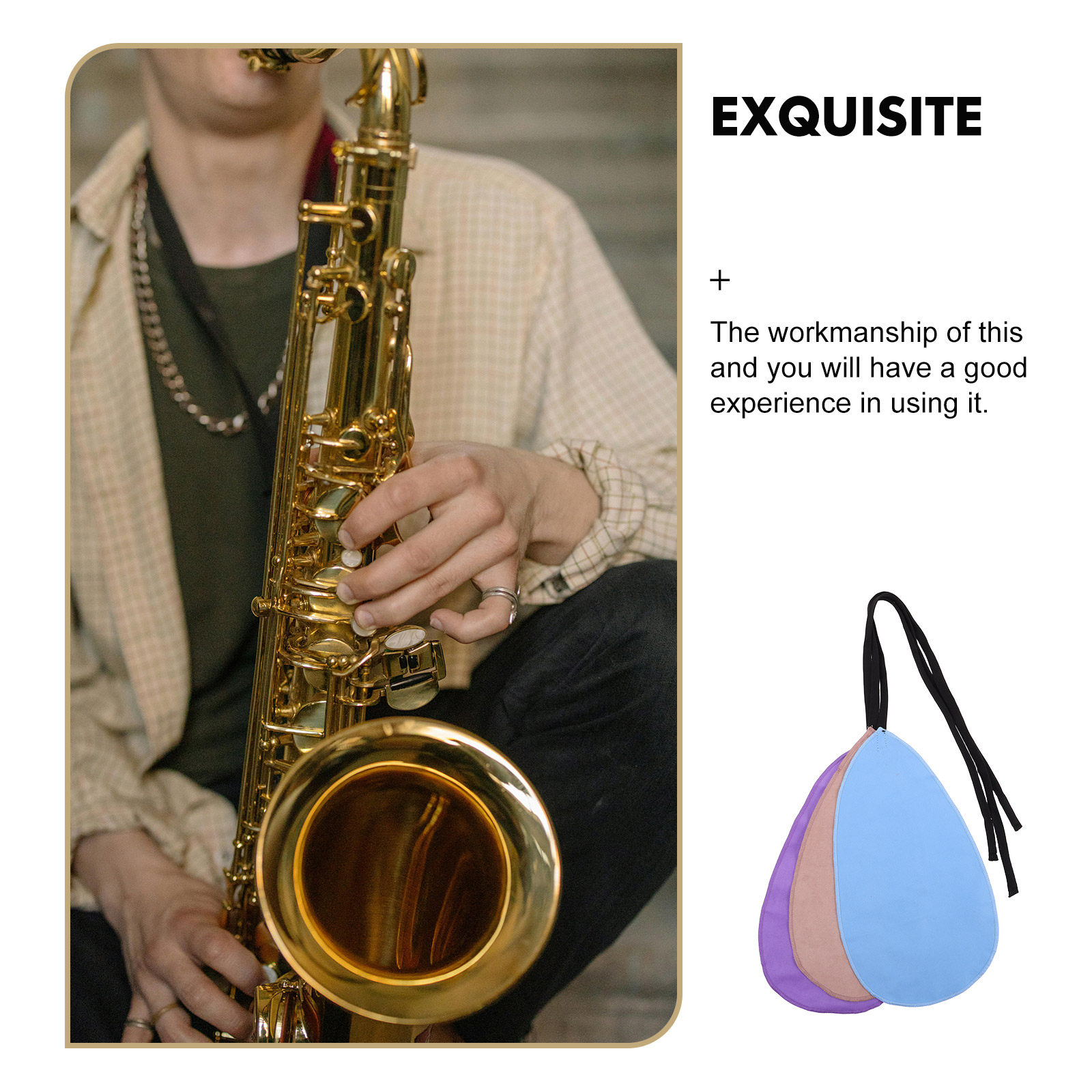 3Pcs Soft Fiber Cleaning Cloth - Clarinet Care Kit ulasan dan harga