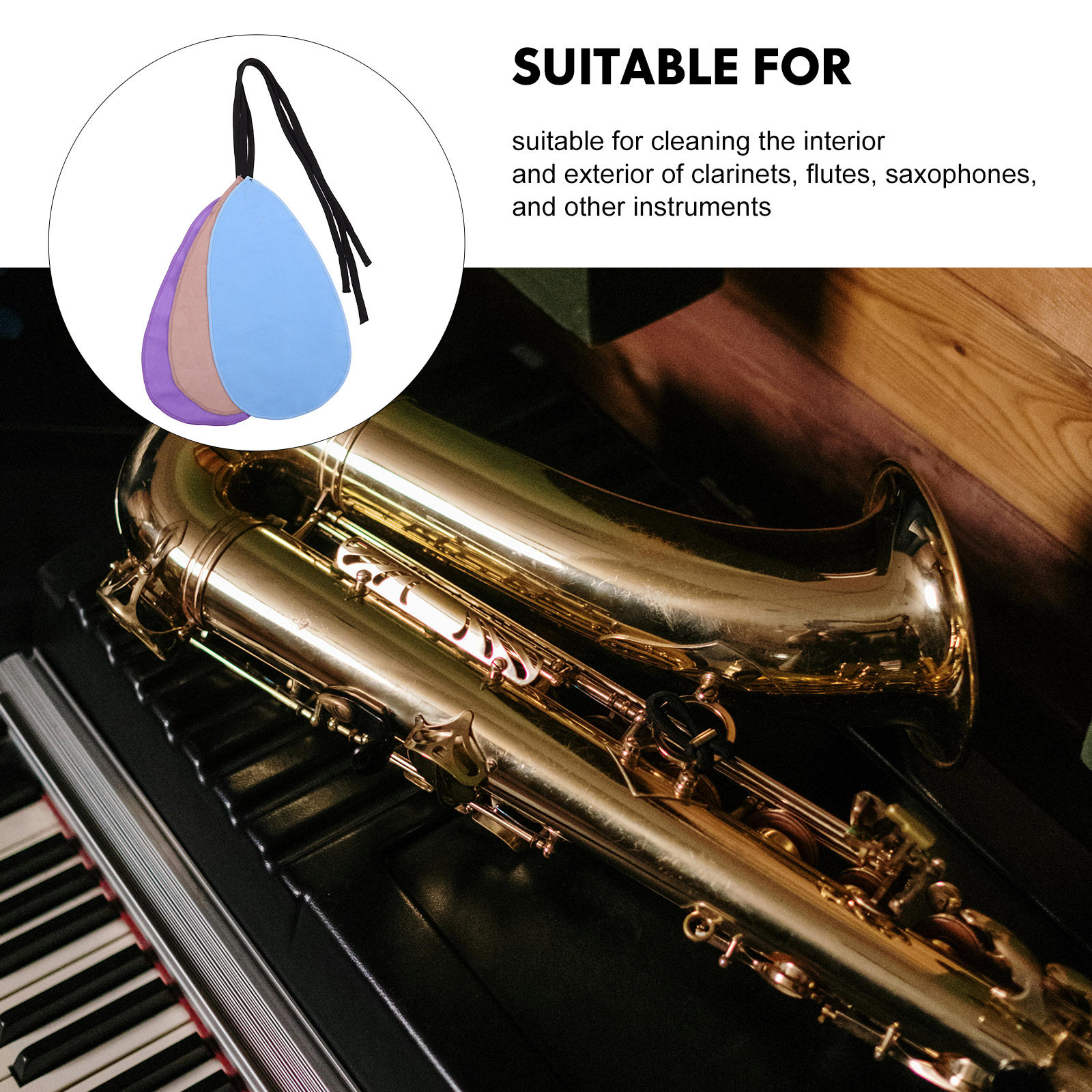 3Pcs Soft Fiber Cleaning Cloth - Clarinet Care Kit ulasan dan harga