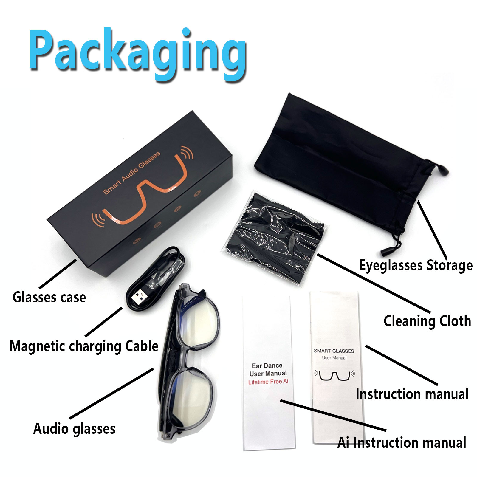 Smart Audio Glasses, Real-Time - Audio Music App ulasan dan harga