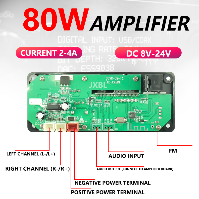 80W Bluetooth 5.0 MP3 Decoder  - Audio Music App ulasan dan harga