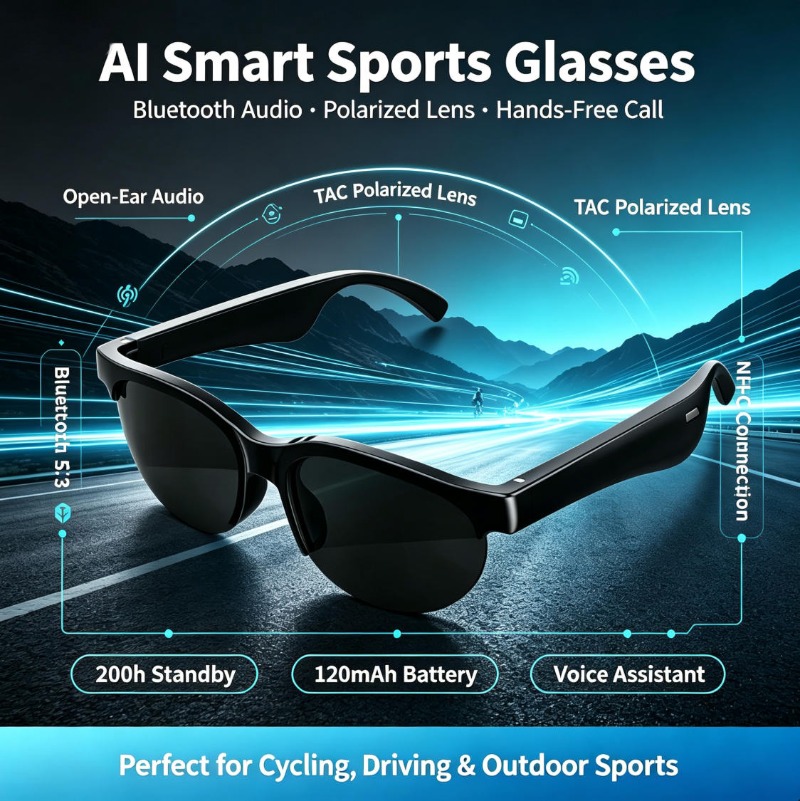 Smart Sports Glasses Open Ear  - Audio And Music ulasan dan harga