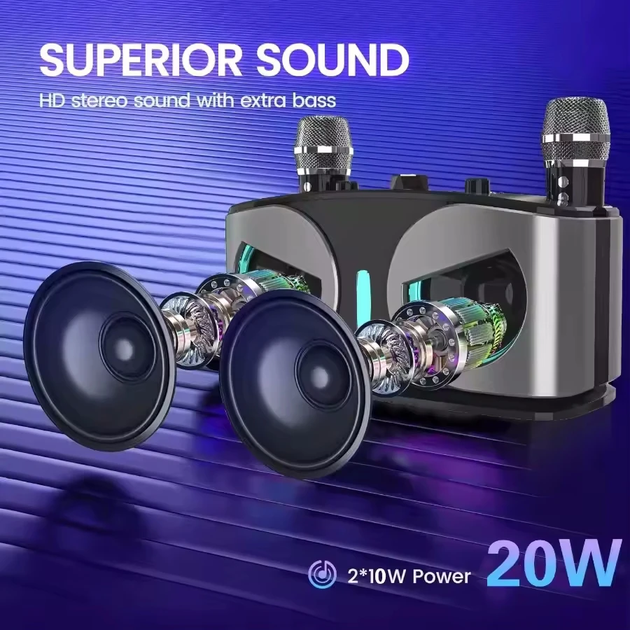 Karaoke Wireless Portable Blue - Audio Music System For Home ulasan dan harga