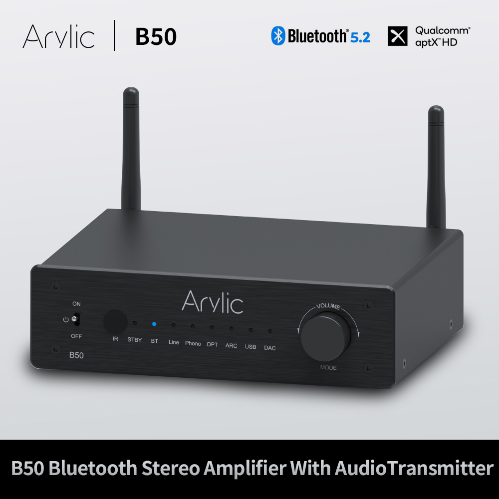 B50 Bluetooth Stereo Amplifier - Audio Music System For Home ulasan dan harga