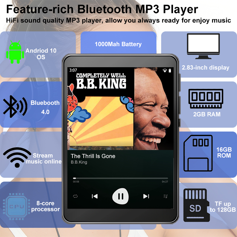 WiFi MP3 Player Andriod 10 Spo - Audio Music Download Mp3 ulasan dan harga